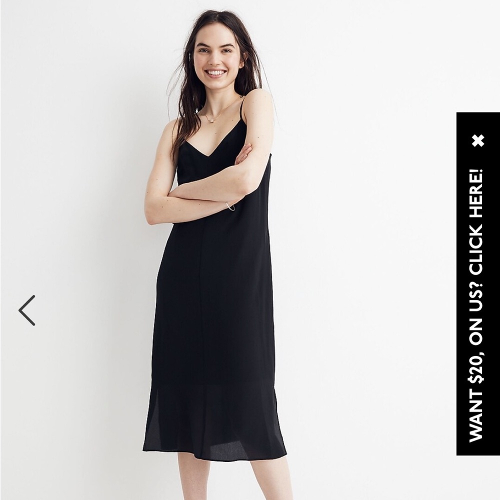 Madewell 100% silk slip dress